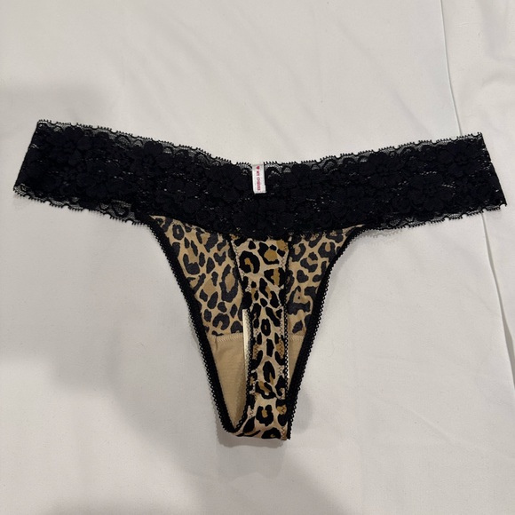 NWT Vintage PINK Victoria’s Secret Animal Print Silky Thong Panty - Picture 3 of 7